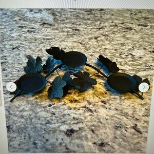 Metal Leaf Votive Candle Holder